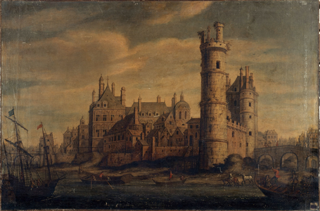 The Tower and Gate of Nesle, Hôtel de Nevers, circa 1650 (oil on canvas)