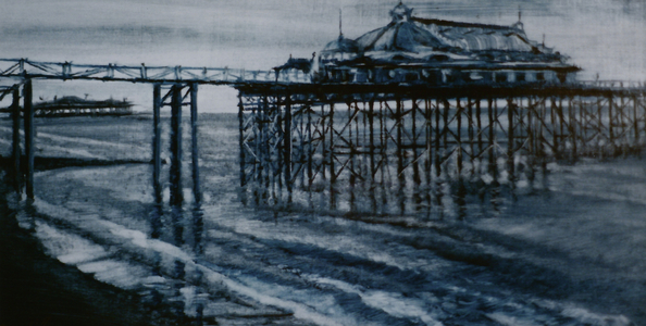 Old Pier Brighton 2001 (oil on paper)