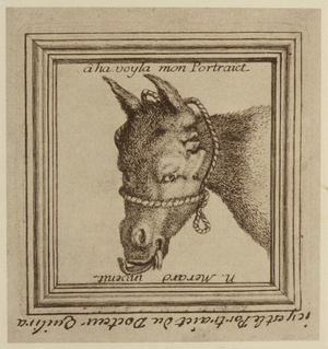 Double portrait of Quilira (engraving)