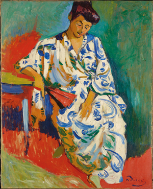 Madame Matisse in kimono, 1905 (oil on canvas)