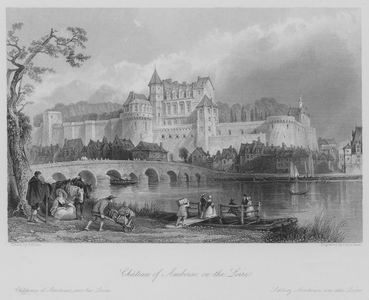 Chateau of Amboise, on the Loire (engraving)