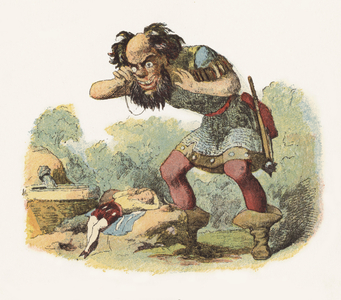 Illustration for Jack The Giant Killer (colour litho)