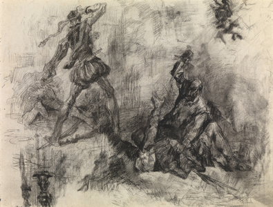 Don Quixote (crayon & black chalk on paper)