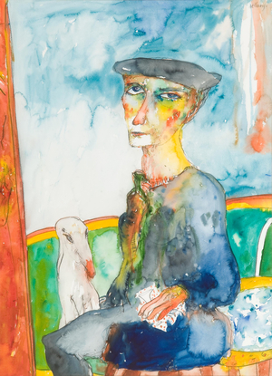 The Old Sailor Dreams of his Past, 1994 (pencil & watercolour on paper)
