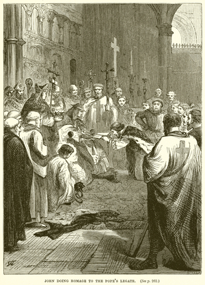 John doing Homage to the Pope's Legate (engraving)