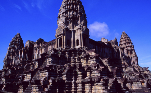 Khmer temple ruins Ankor Wat in the rain forest of Siam Reap, Cambodia, 2017 (photo)