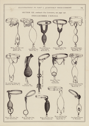 Illustration for S Maw, Son & Thompson’s  medical catalogue, 1891 (engraving)