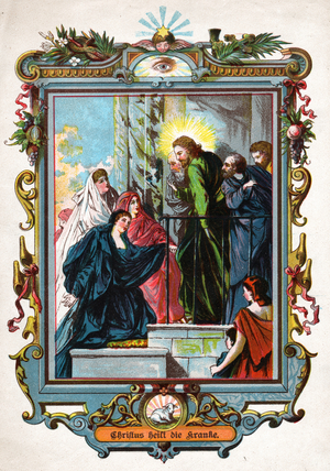 Miracles of Jesus Christ. (engraving, circa 1900)