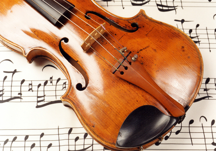 Part of violin laying