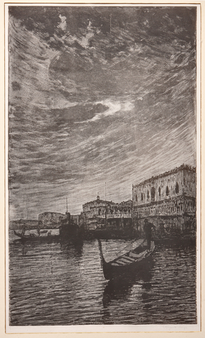 St Mark's Basin (etching on white paper)