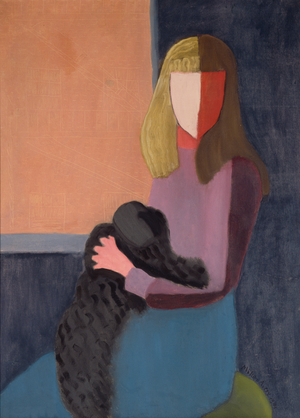 Seated Girl with Dog, 1944