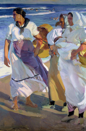 Fisherwomen of Valencia, 1915 (Oil)