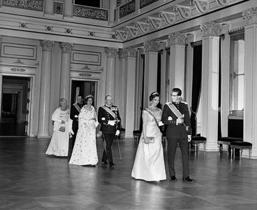 Oslo 19650614 The Belgian royal couple Queen Fabiola and King Baudouin on an official …, 1965 (photo)