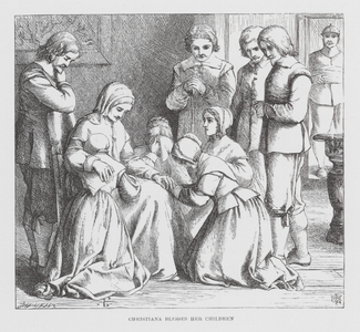 Christiana blesses her Children (engraving)