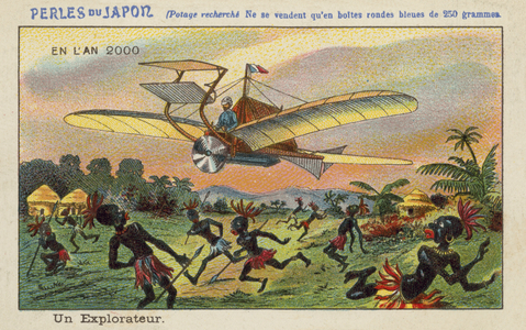 An explorer in the year 2000 (chromolitho)