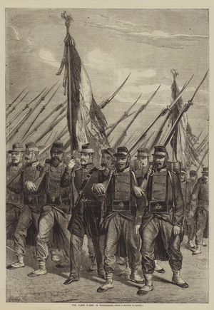 The Flags borne in Procession (engraving)