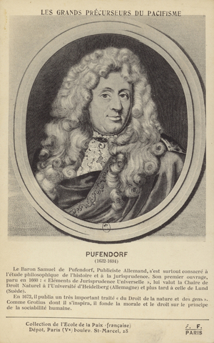Samuel von Pufendorf (1632-1694), German political philosopher; economist, historian and writer (litho)