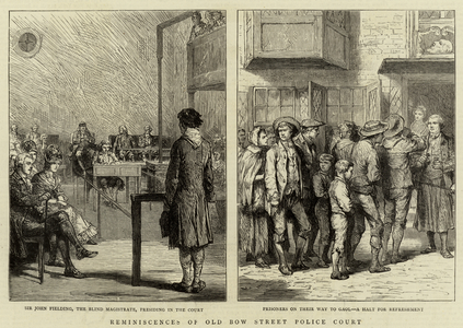 Reminiscences of Old Bow Street Police Court (engraving)