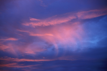 Violet evening sky, structures; 2000, clouds, sky, evening, evening ..., 2000 (photo)