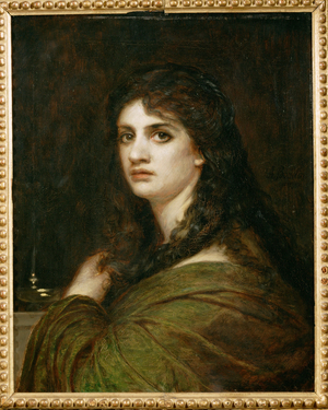 Melancholy - portrait of his daughter Clara … (painting on canvas)