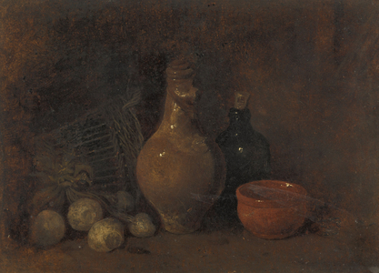 Still life with four fruits, 1827-1887 (oil on panel)