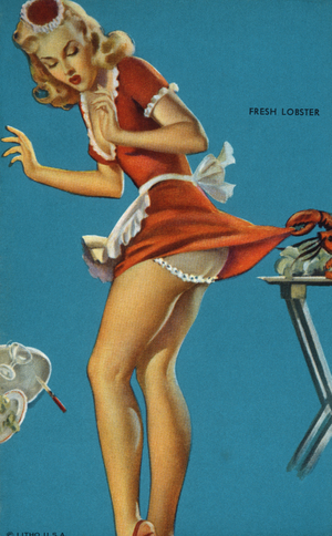 Fresh Lobster, Mutoscope Card, 1940s (colour litho)