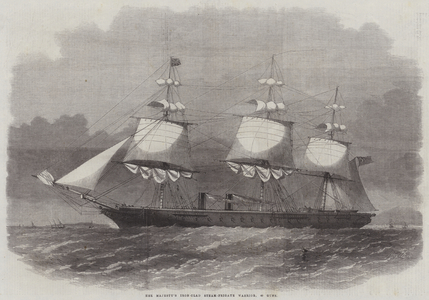 Her Majesty's Iron-Clad Steam-Frigate Warrior, 40 Guns (engraving)