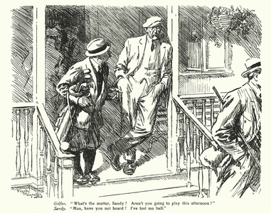 Cartoon by Frank Reynolds (colour litho)