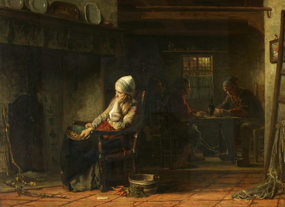 An Unhappy Woman, or Domestic Sorrows, 1859 (oil on canvas)
