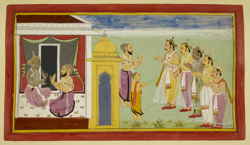 Royal guests arrive, 1712 (miniature)