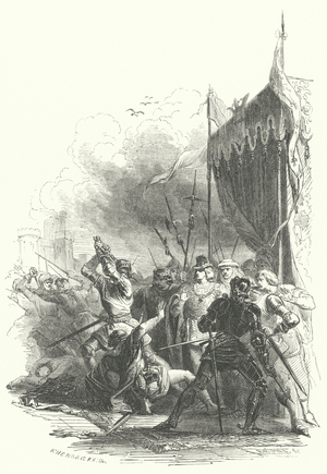 Assassination of John the Fearless, Duke of Burgundy, 1419 (engraving)