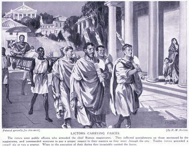 Lictors carrying fasces