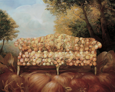 Vegetable Couch - Onion, 2000 (oil on paper)