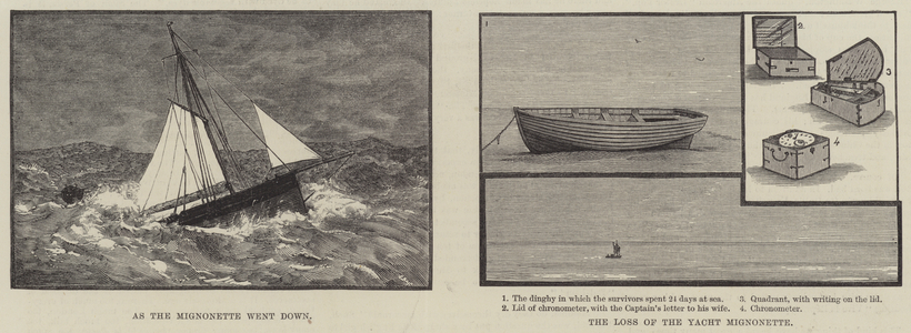 The Loss of the Yacht Mignonette (engraving)