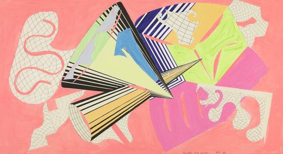 Maquette for the MFA, H Ball Decorations, 1982, reworked 1983 (collage, printed paper, w/c & graphite on board)