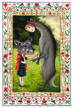 Little Red Riding Hood, 2015, (matite colorate, pennarelli e inchiostri)