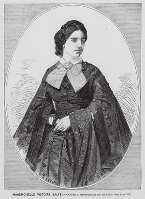 Victoire Balfe, French noblewoman and singer (engraving)