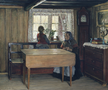 At Grandmother's, 1891 (oil on canvas)