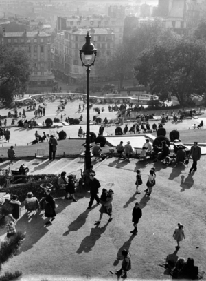 View from Montmartre in Paris (b/w photo)