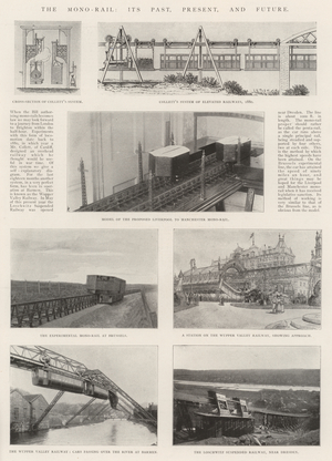 The Mono-Rail, its Past, Present, and Future (b/w photo)