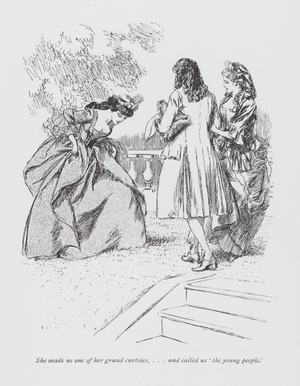 Illustration for The History of Henry Esmond by William Makepeace Thackeray (litho)
