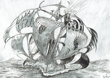 Storm creators Camotes Sea, 2018 (ink and pencil on paper)