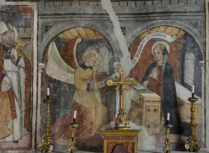 The frescoes in the chapel of the Annonciade, Tende circa 1470 (fresco)