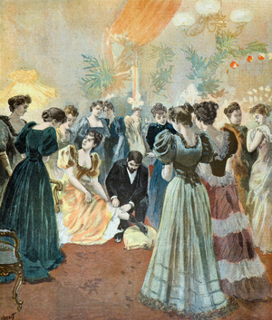 Smallpox vaccination campaign, 1894 (Engraving)