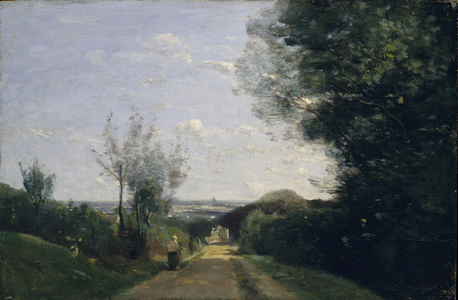 The Environs of Paris, 1860s (oil on wood)