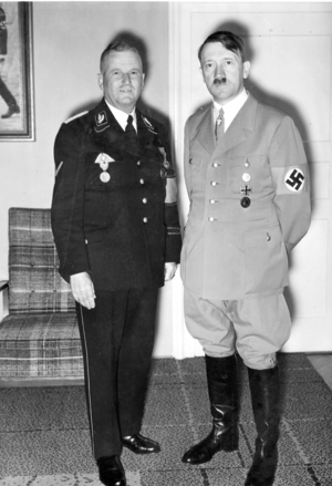 Ulrich Graf with Adolf Hitler (b/w photo)