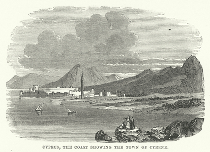 Cyprus, the Coast showing the Town of Cyrene (engraving)