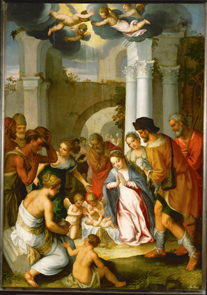 Adoration of the shepherds (painting on oakwood)