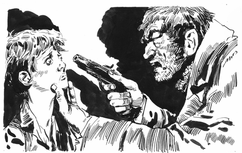 Illustration for Oliver Twist by Charles Dickens (pen and ink)