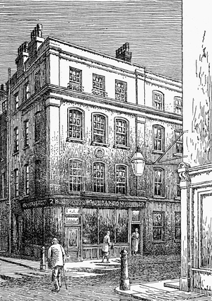 Where William Blake was born (engraving)